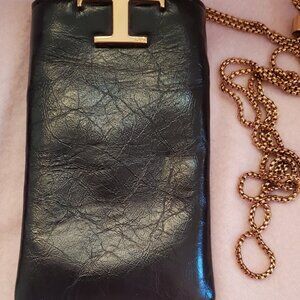 Phone holder in leather by Tod's